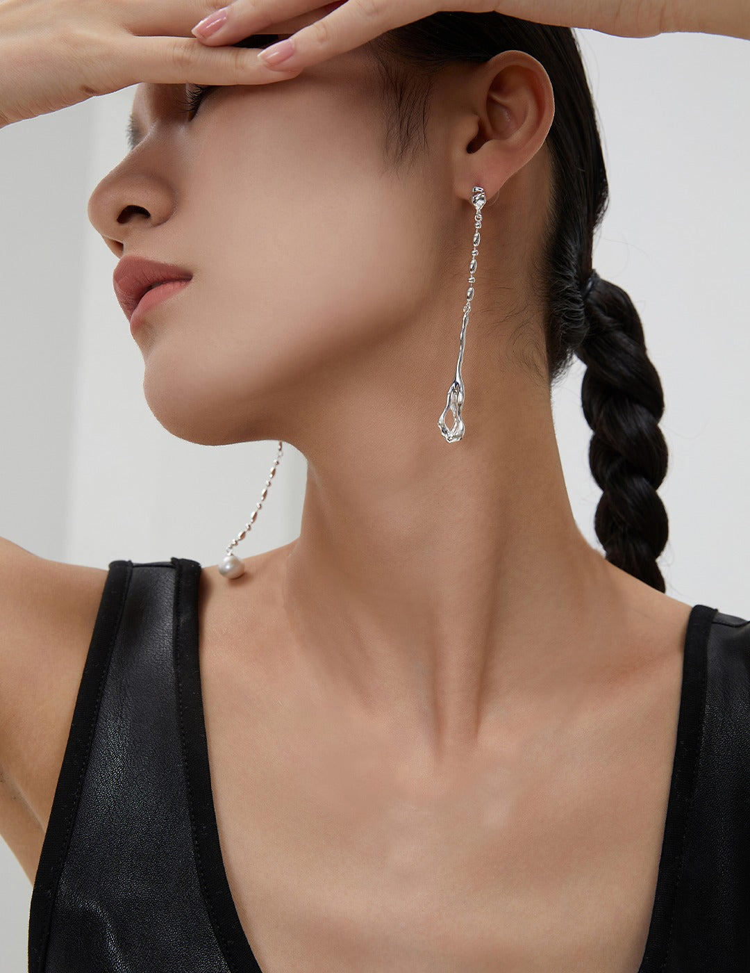 Baroque pearl AB Tassels earrings