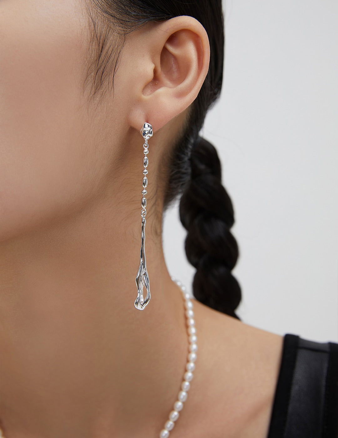Baroque pearl AB Tassels earrings