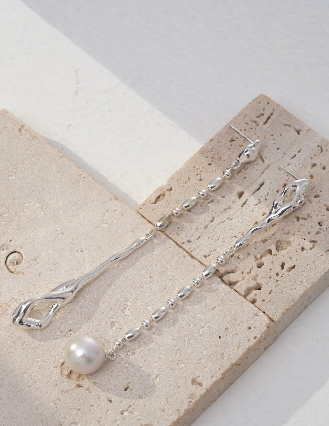 Baroque pearl AB Tassels earrings