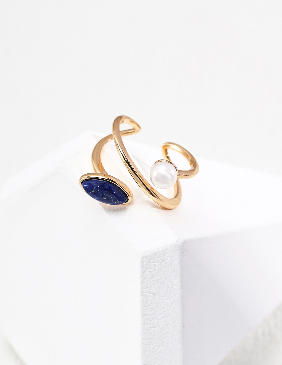 Lapis & Pearl ring