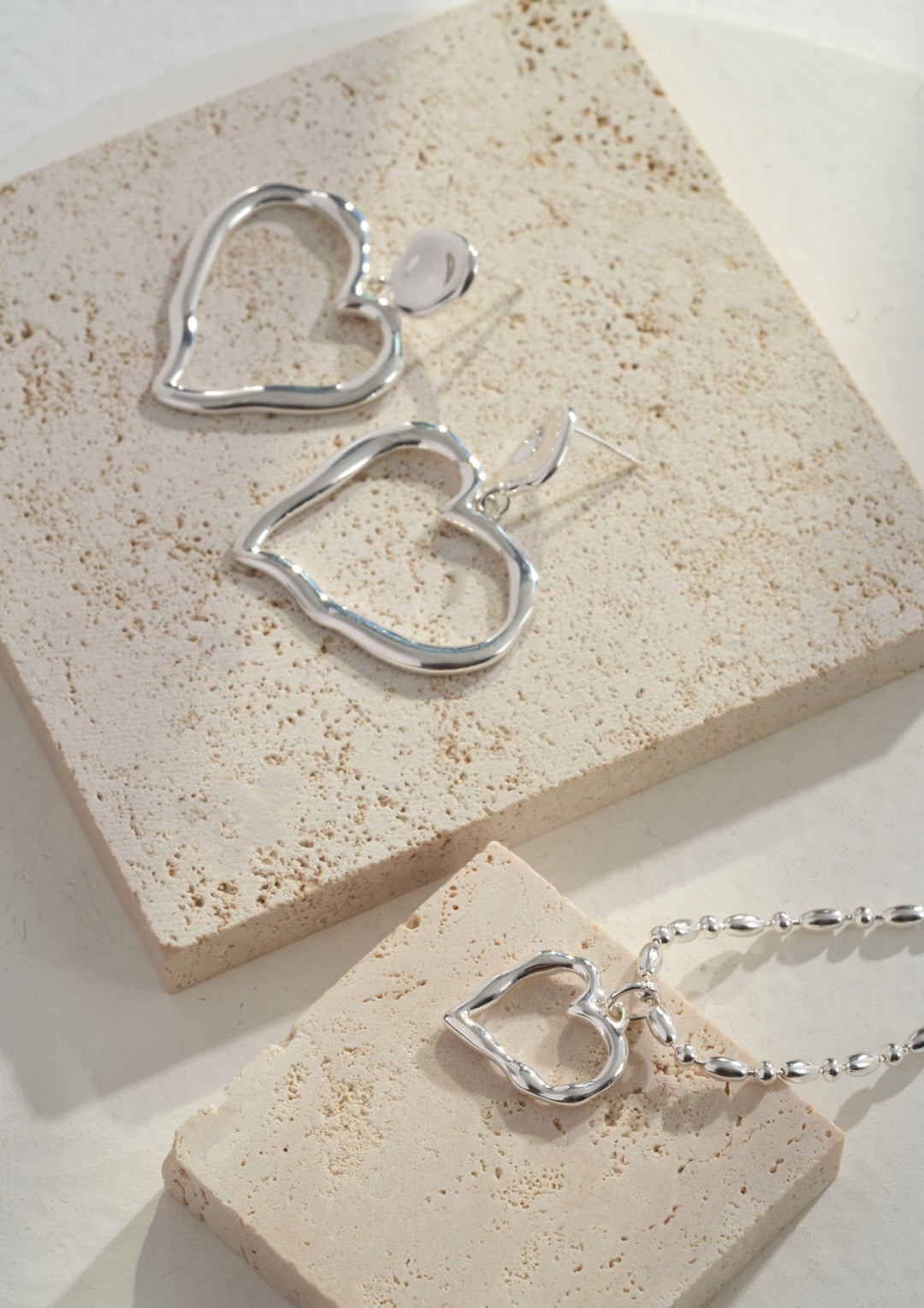 Sterling silver heart necklace