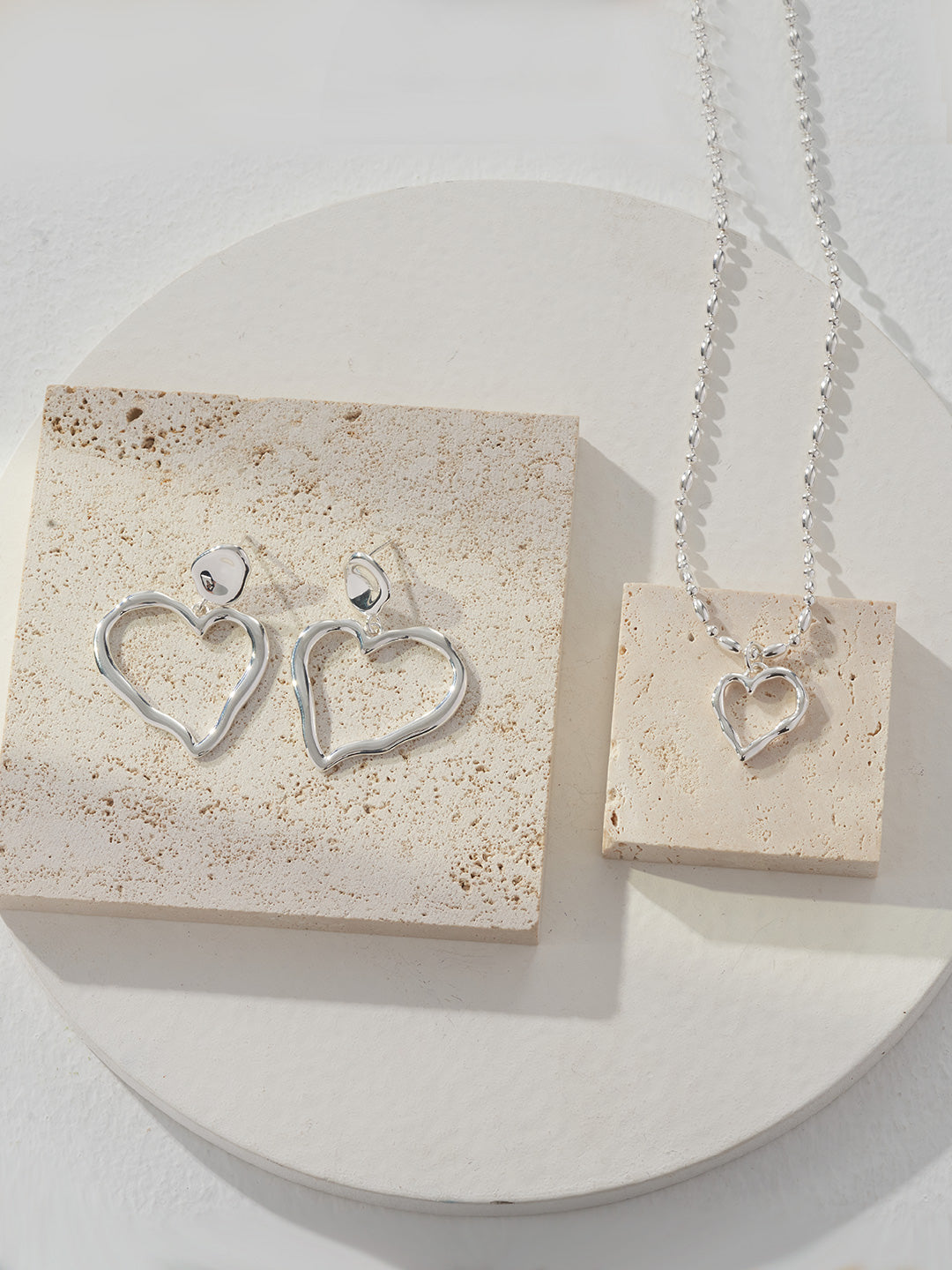 Sterling silver heart earrings