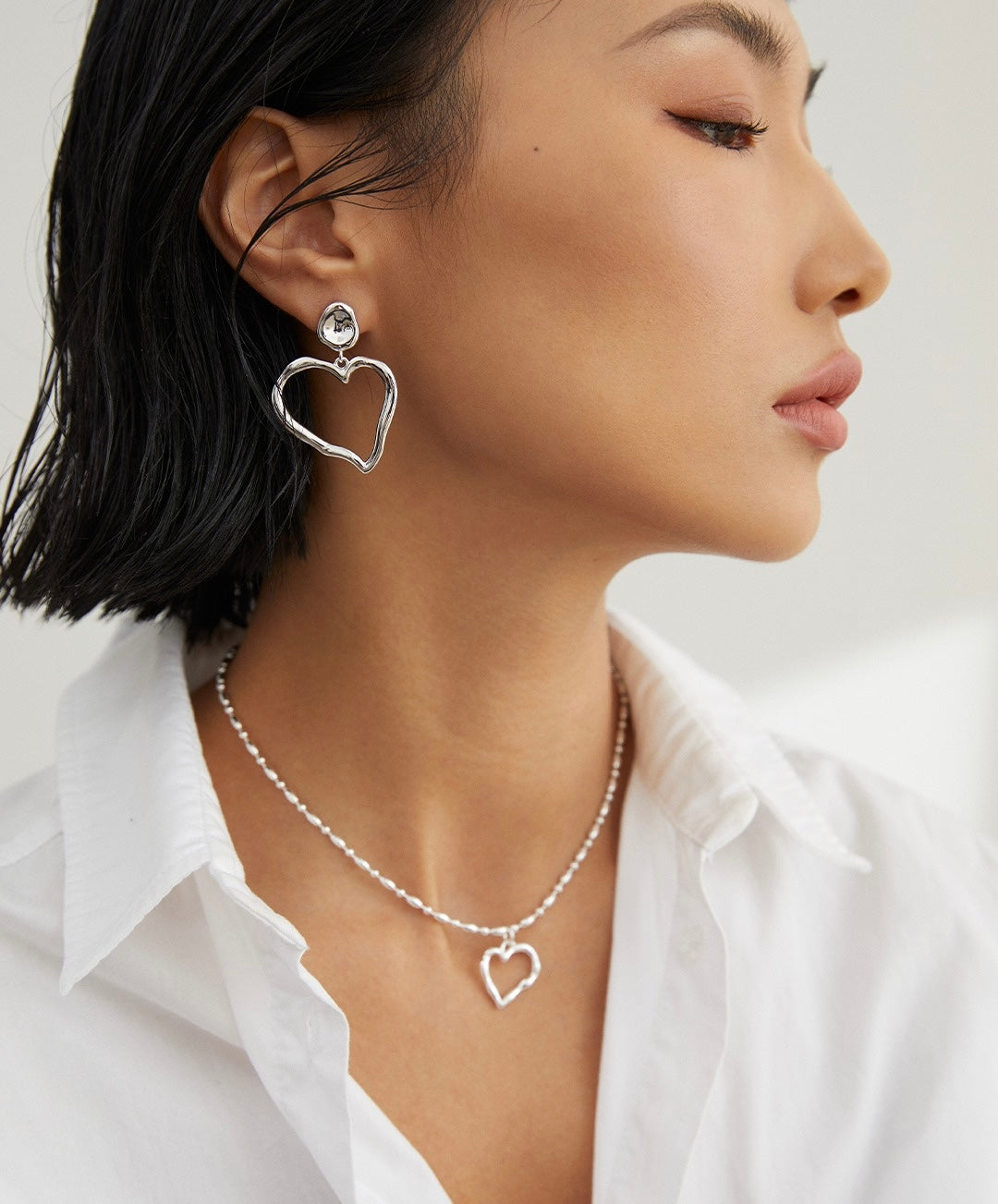 Sterling silver heart earrings