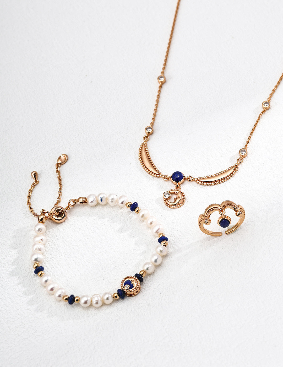 S925 silver design lapis lazuli zircon necklace