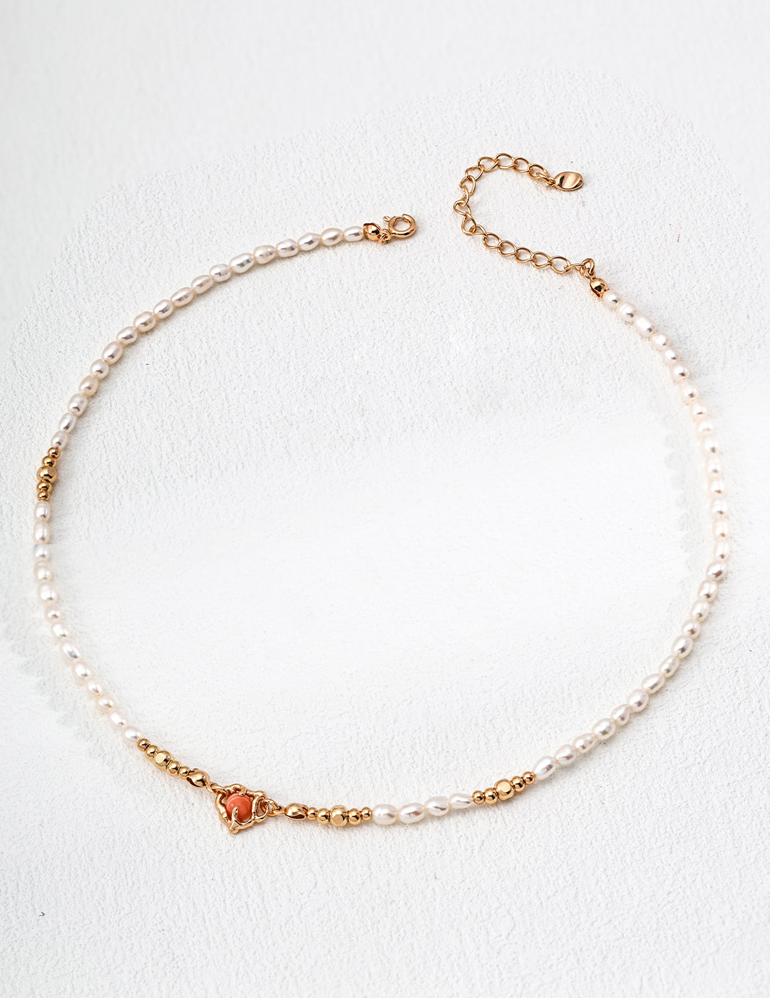Rhodonite Pearl Necklace