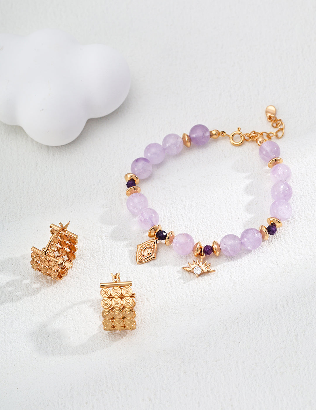 Lavender crystal bracelet