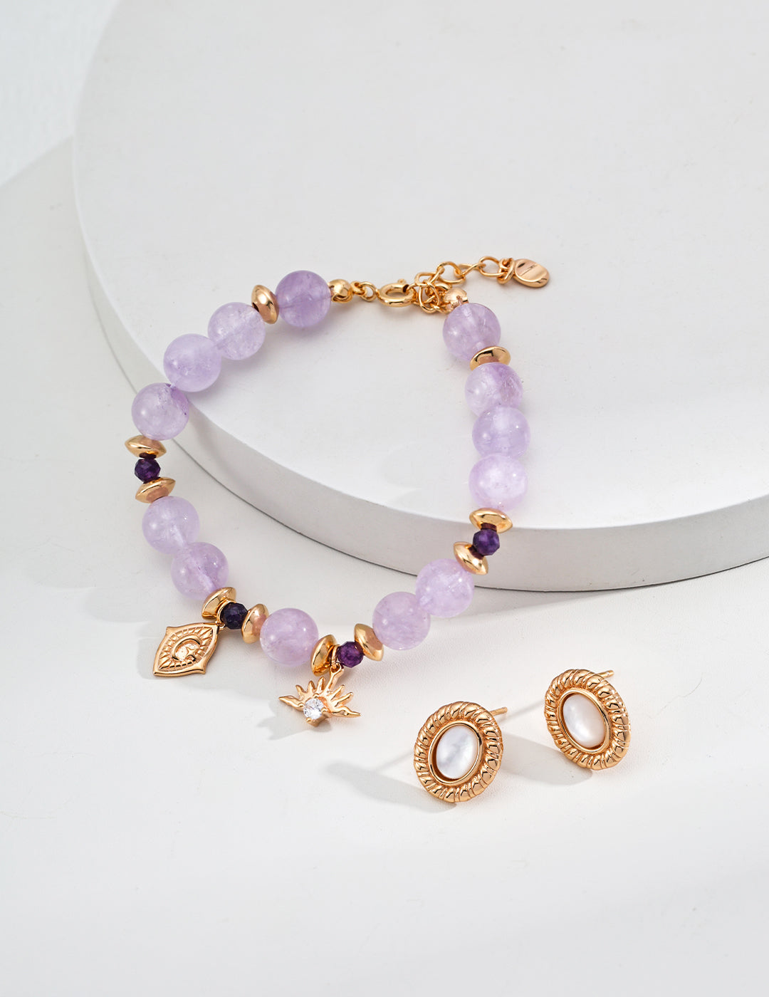 Lavender crystal bracelet
