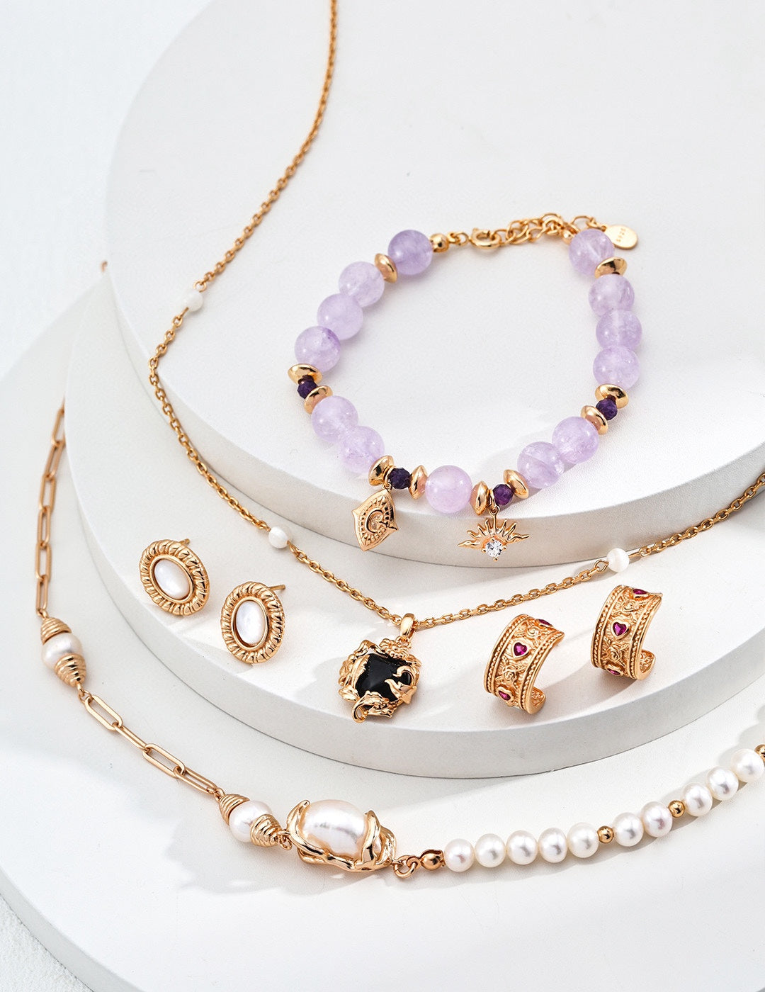 Lavender crystal bracelet