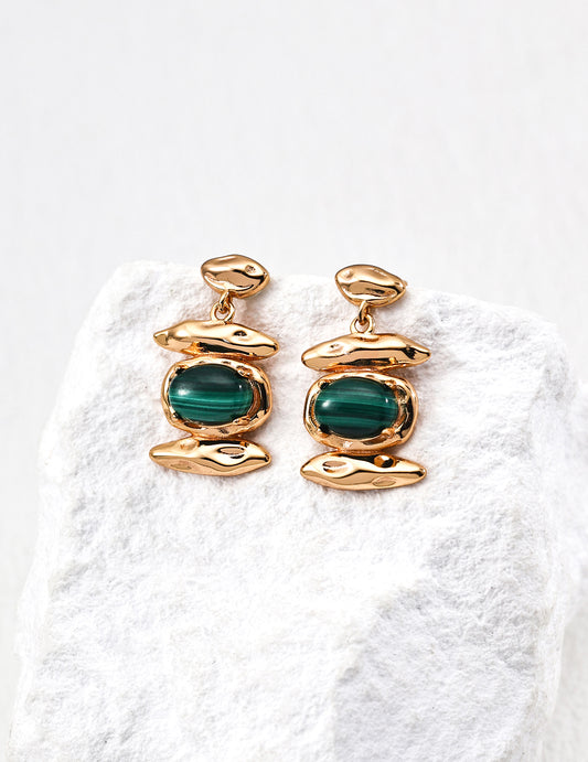 Vintage Malachite Earrings