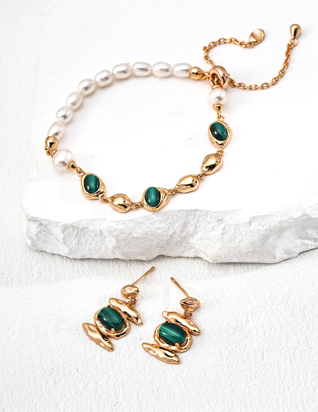 Vintage Malachite Earrings