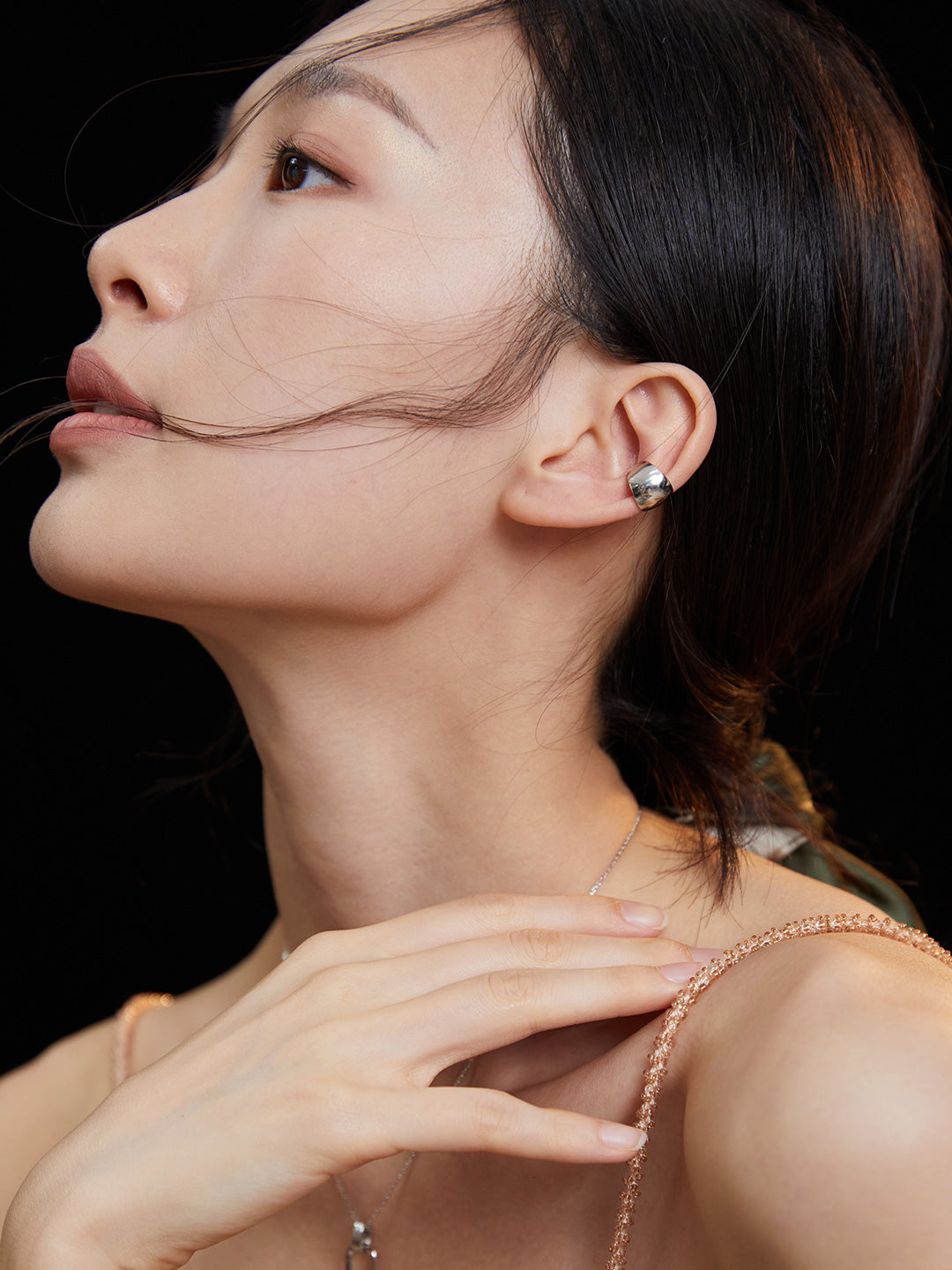 Pure silver ear cuff