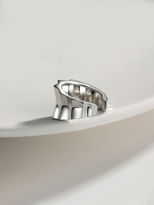 Sterling silver simple clip earring