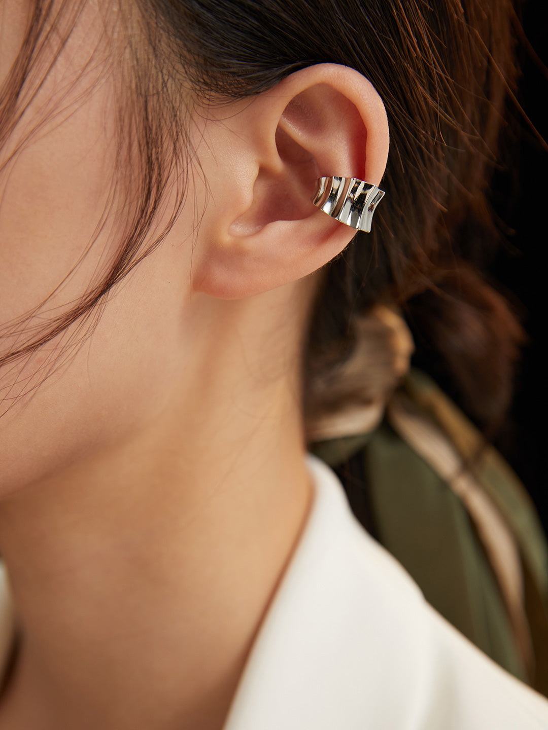 Sterling silver simple clip earring