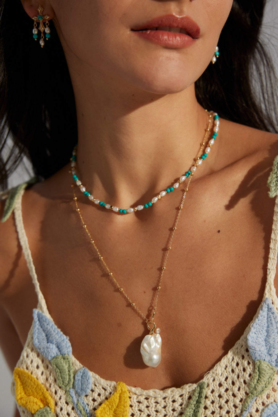 Isla Baroque necklace (long chain)